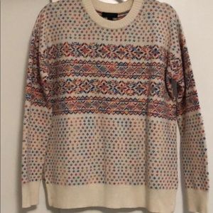 J. Crew ivory Fair Isle sweater
